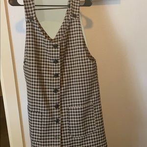 Mango plaid jumper dress
